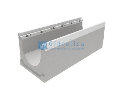 Лоток водоотводный бетонный коробчатый(СО-150мм), с оцинкованной насадкой, с уклоном 0,5% КUу 100.24,8 (15).41(34,5) - BGZ-V, № 34