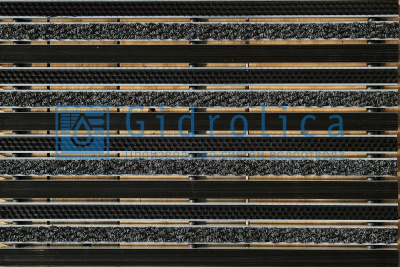 Придверная решетка Gidrolica Step - резина+текстиль+щетка,  м.кв.