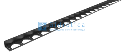 Бордюр Gidrolica Line Б-300.8,5.8,0 - пластиковый черный L3000