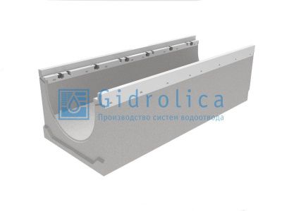 Лоток водоотводный бетонный коробчатый (СО-300мм), с оцинкованной насадкой, с уклоном 0,5% КUу 100.39,9 (30).59,5(52,5) - BGZ-V, № 40