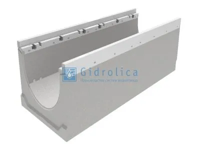 Лоток водоотводный бетонный коробчатый (СО-200мм), с оцинкованной насадкой КU 100.29,8 (20).29,5(22,5) - BGZ-V, № 0