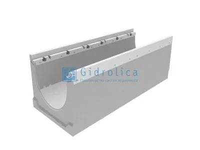 Лоток водоотводный бетонный коробчатый(СО-150мм), с оцинкованной насадкой КU 100.24,8 (15).41,5(35) - BGZ-V, № 35-0